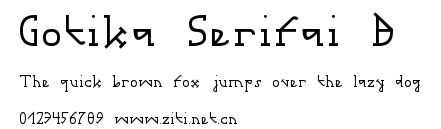 Gotika Serifai B.ttf字體轉換器圖片