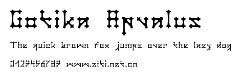 Gotika Apvalus.ttf字體轉換器圖片