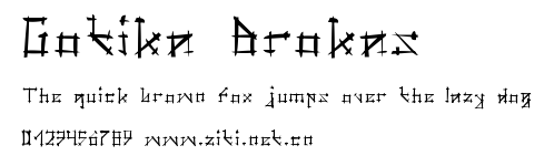 Gotika Brokas.ttf字體轉換器圖片