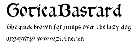 GoticaBastard.ttf字體轉換器圖片
