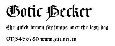 Gotic Becker.ttf字體轉換器圖片