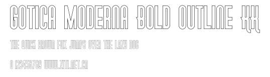 Gotica Moderna Bold Outline KK.ttf字體轉換器圖片