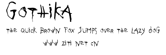 Gothika.ttf字體轉換器圖片