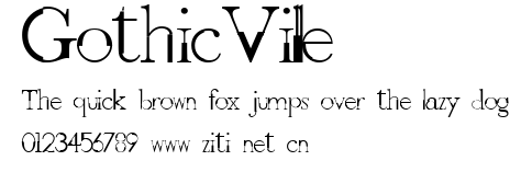 GothicVille.ttf字體轉換器圖片