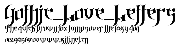 Gothic_Love_Letters.ttf字體轉換器圖片