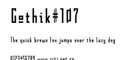 Gothik#107.ttf字體轉換器圖片