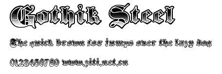 Gothik Steel.ttf字體轉換器圖片