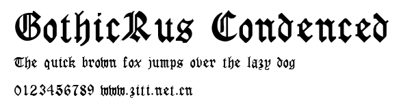 GothicRus Condenced.ttf字體轉換器圖片