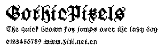 GothicPixels.ttf字體轉換器圖片