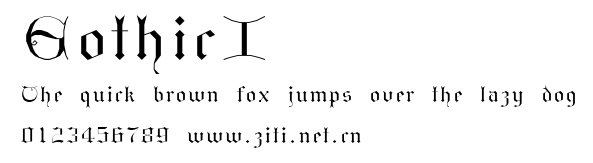 GothicI.ttf字體轉換器圖片