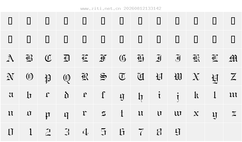 字符映射圖