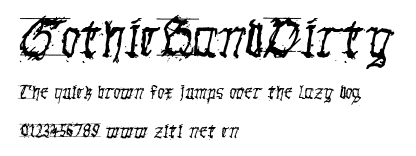 GothicHandDirty.ttf字體轉換器圖片