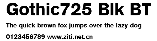 Gothic725 Blk BT.ttf字體轉換器圖片
