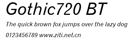 Gothic720 BT.ttf字體轉換器圖片