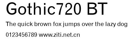 Gothic720 BT.ttf字體轉換器圖片