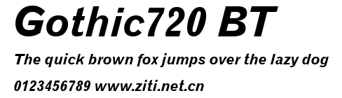 Gothic720 BT.ttf字體轉換器圖片