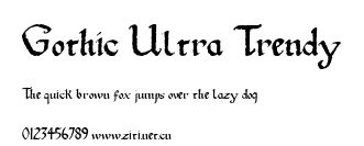 Gothic Ultra Trendy.ttf字體轉換器圖片