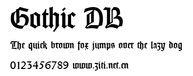 Gothic DB.ttf字體轉換器圖片