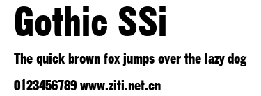Gothic SSi.ttf字體轉換器圖片