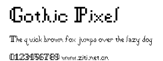 Gothic Pixel.ttf字體轉換器圖片