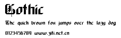 Gothic.ttf字體轉換器圖片