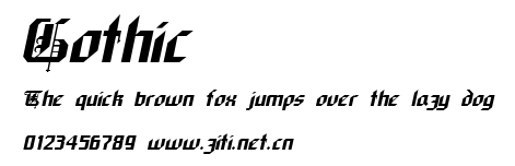 Gothic.ttf字體轉換器圖片