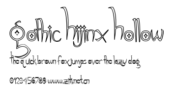 Gothic Hijinx Hollow.ttf字體轉換器圖片