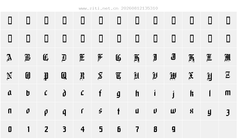 字符映射圖