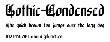 Gothic-Condensed.ttf字體轉換器圖片