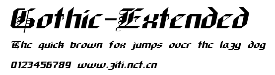 Gothic-Extended.ttf字體轉換器圖片