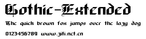 Gothic-Extended.ttf字體轉換器圖片