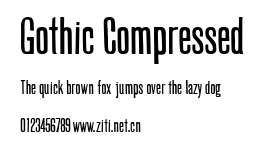 Gothic Compressed.ttf字體轉換器圖片