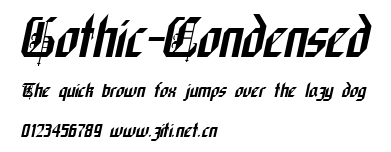 Gothic-Condensed.ttf字體轉換器圖片