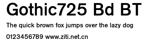 Gothic725 Bd BT.ttf字體轉換器圖片