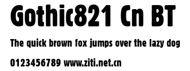 Gothic821 Cn BT.ttf字體轉換器圖片