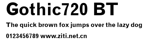 Gothic720 BT.ttf字體轉換器圖片