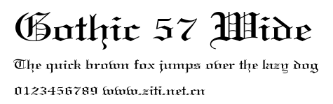 Gothic 57 Wide.ttf字體轉換器圖片