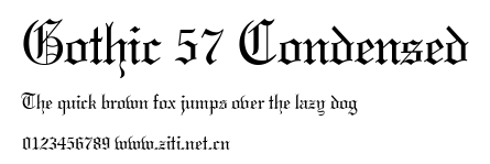 Gothic 57 Condensed.ttf字體轉換器圖片