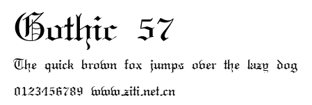 Gothic 57.ttf字體轉換器圖片