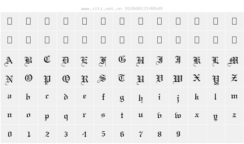 字符映射圖