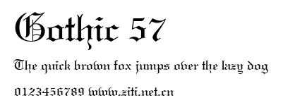 Gothic 57.ttf字體轉換器圖片