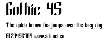 Gothic 45.ttf字體轉換器圖片