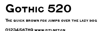Gothic 520.ttf字體轉換器圖片