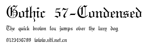 Gothic 57-Condensed.ttf字體轉換器圖片