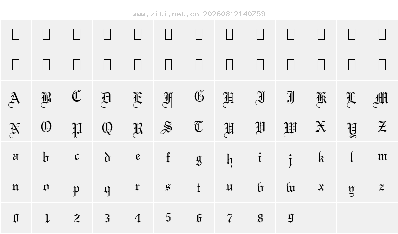 字符映射圖