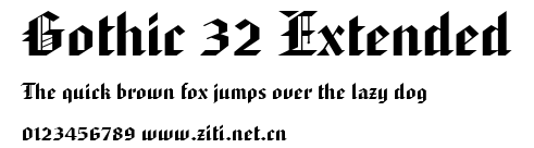 Gothic 32 Extended.ttf字體轉換器圖片
