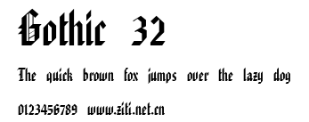 Gothic 32.ttf字體轉換器圖片