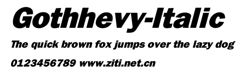 Gothhevy-Italic.ttf字體轉換器圖片