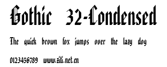 Gothic 32-Condensed.ttf字體轉換器圖片