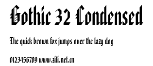 Gothic 32 Condensed.ttf字體轉換器圖片